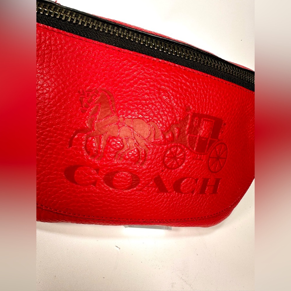 Coach Red Warren Leather Belt/Sling Bag Unisex - Picture 4 of 11